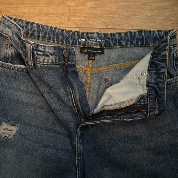 INC High Rise Ripped Mom Jeans - Picture 6 of 11